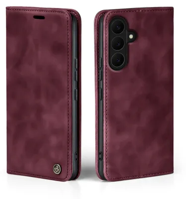 Produktbild von Handy Hülle für Samsung Galaxy A27 5G Klapphülle Bookcase Flip Cover Handy Tasche Etui Farbe: Weinrot