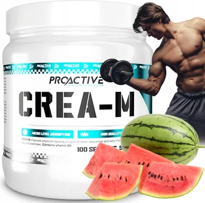 Produktbild von ProActive Creatin Monohydrat 500 g Pulver mit Vitamin B6 Geschmack: Wassermelone 100 Portionen Kraftraining
