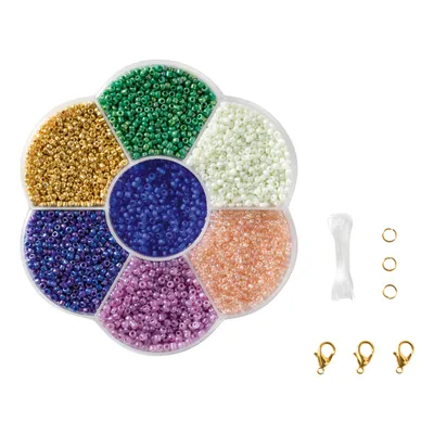 Produktbild von folia Perlenset Rocailles 1.9 mm 90 g ideal für Schmuckherstellung und Basteln