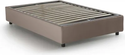 Produktbild von Quadratisches und halbes Bett Dlammer, Containerbett mit Stoffbespannung, 100%  Italy, Frontöffnung, passend für Matratze Cm 120x190, Turteltaube