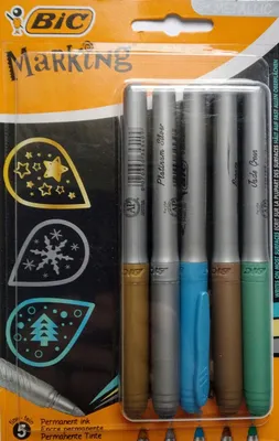 Produktbild von BIC Intensity Metallic Permanentmarker Set 5 Farben