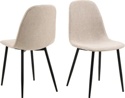 Produktbild von Esszimmerstuhl >Celia< (4er-Set) in Beige, Stoff - 44x86x54cm (BxHxT)