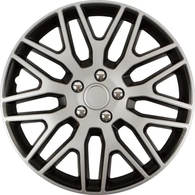 Produktbild von Radkappen DAKAR NC 17" Silber & Schwarz mit Chromschrauben