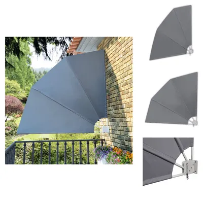 Produktbild von vidaXL Faltbarer Balkonfächer Grau 210×210 cm - Sonnenschirme & Sonnenschutze