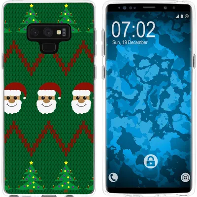 Produktbild von PhoneNatic Case kompatibel mit Samsung Galaxy Note 9 Silikon-Hülle X Mas Weihnachten X-Mas Sweater M7