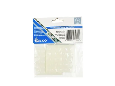 Image de Butées/cales en silicone transparent, rondes, pour meubles, 8 mm, 50 pièces GEKO