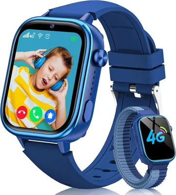 Produktbild von Sanorum Kinder-Smartwatch mit GPS & Telefonfunktion – 4G Videoanrufe, SOS, Schulmodus, Kamera, Schrittzähler, wasserdicht IP68
