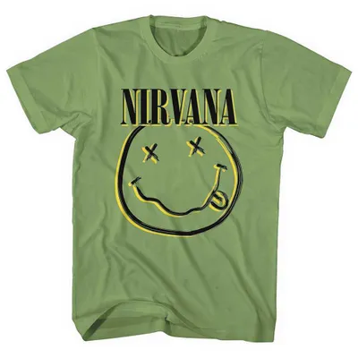 Produktbild von Nirvana Inverse Happy Face Green S T-Shirt