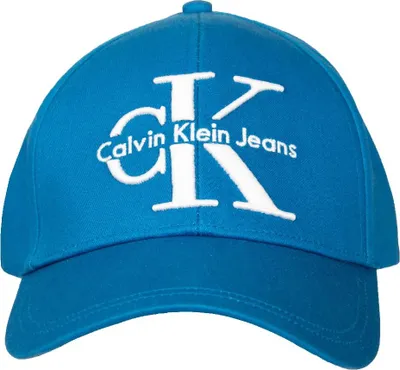Zdjęcie produktu dla CK CALVIN KLEIN JEANS czapka z daszkiem z haftowanym logo regulowany tył artykuł ZM0ZM02777, C3B Taps blue, JEDEN - JEDEN ROZMIAR, 100% Bawełna