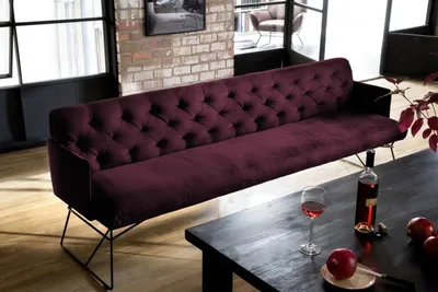 Produktbild von KAWOLA Esszimmerbank CHARME Velvet purple 246cm