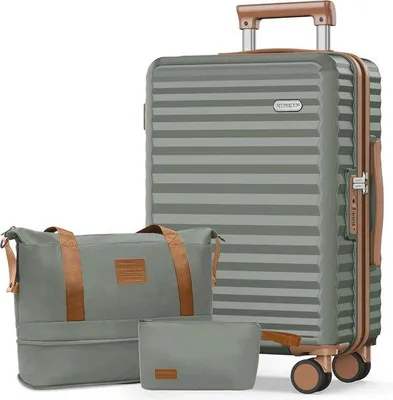 Produktbild von Famanu Hartschalenkoffer mit Trolley und Reisetasche - Erweiterbar und leicht