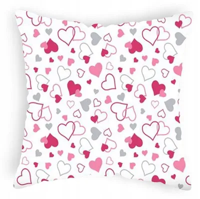 Obrázek produktu pro Designpremium Povlak na polštář Růžová Srdíčka 40x40 cm