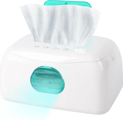 Produktbild von Tragbarer Babytuchwärmer USB, 16 Temperaturstufen, automatischer Feuchttuchspender, leise, große Kapazität, ideal für Auto, Wickeltisch & Reise