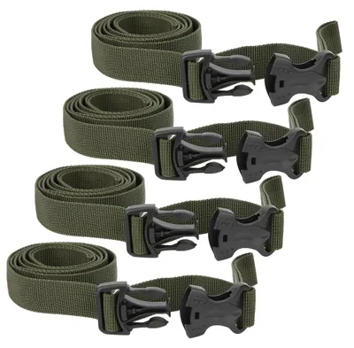 Image de Sangle de fixation pour tente, avec double boucle de sécurité, ceinture de rangement pour bagages, corde de fixation pour valise