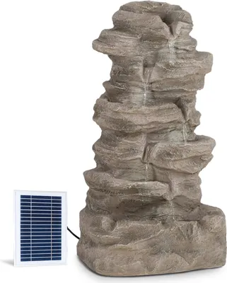 Obrázok produktu pre Blumfeldt Stonehenge, solárna fontána, litium-ion (5h), LED, polyresin, piesková