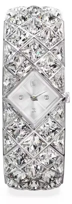 Immagine prodotto di Swarovski Curiosa Armreifuhr, Schweizer Produktion, Silberfarben, Edelstahl CURIOSA BANGLE WATCH:MB STS/WHT/STS 5724515