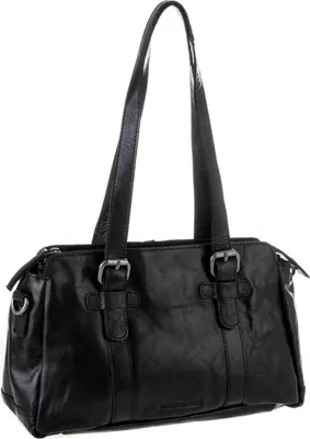 Produktbild von SPIKES & SPARROW Leder Umhängetasche Schultertasche Bronco Shoulderbag Black schwarz