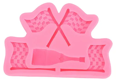 Immagine prodotto di Stampo in silicone per fondente a forma di bandiera con tema auto da corsa, cioccolato, dolciumi, pasticceria, decorazione di torte, decorazioni per feste di compleanno per bambini, lavoretti manuali