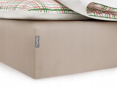 Produktbild von MUMLA Spannbettlaken Cappuccino Baumwolle 60x120 cm