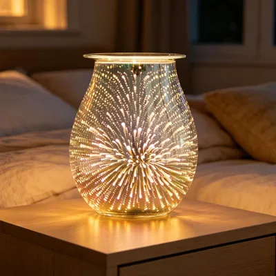 Duftlampe elektrisch mit Dimmer, 3D-Glas, Aromalampe, 12,5×14,5 cm