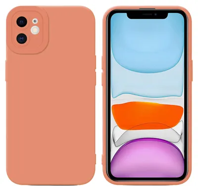 Produktbild von Cadorabo Hülle für Apple iPhone 12 Schutz Hülle in Orange TPU Silikon Etui Case Handyhülle