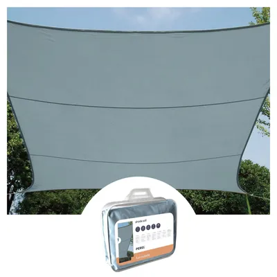 Produktbild von Perel GSS4360BG, Rechteckig, Hellgrau, Polyester, 160 g/m², Halteöse, 12,96 m²