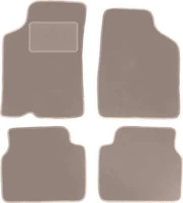 Image de Tapis de sol en velours pour Kia Sephia I sedan (1994-1997) - tapis de sol LUX beige (4 pièces)