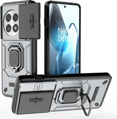 Produktbild von OnePlus 13 Hülle - Coverup Ring Ständer Back Cover mit Kamera Schutz - Grau