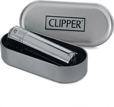Zdjęcie produktu dla Metalowa zapalniczka Clipper: srebrne kółko cierne Jet Flame