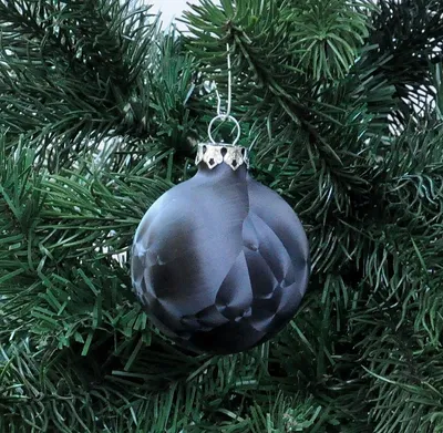 Produktbild von JACK 12x Glas Eislack Christbaumkugeln 6cm Thüringer Weihnachtskugeln Kugeln, Farbe:Schwarz Eislack