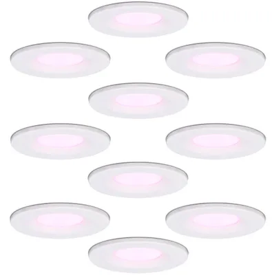Image de HOFTRONIC - Spot encastrable connecté 6W 450lm RGBWW IP65 Blanc