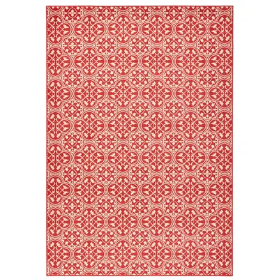 Zdjęcie produktu dla DYWAN nowoczesny 200x290cm do salonu, czerwono kremowy z miękkim włosem