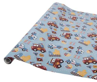 Immagine prodotto di Clayre & Eef Carta da regalo 3 rotoli 50x75 cm Blu Carta