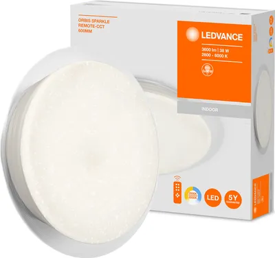 Zdjęcie produktu dla Plafon LED Lampa Sufitowa Natynkowa 38W z Błyszczącym Efektem 60cm Okrągła Pilot ORBIS 6000K CCT DIM LEDVANCE
