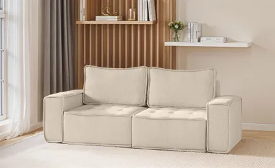 Produktbild von Sofa Modulsofa 2-teilig SANDE 2-Sitzer Stoff Raven Creme
