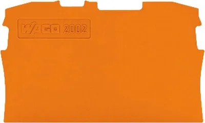 Productafbeelding van Wago afsluit- en tussenplaat, 0,8 mm dik, oranje, 1 stuk.