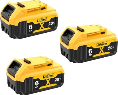 Image de Batterie, capacité de 6 000 mAh, compatible avec divers outils électriques, 3 pièces de 6 000 mAh