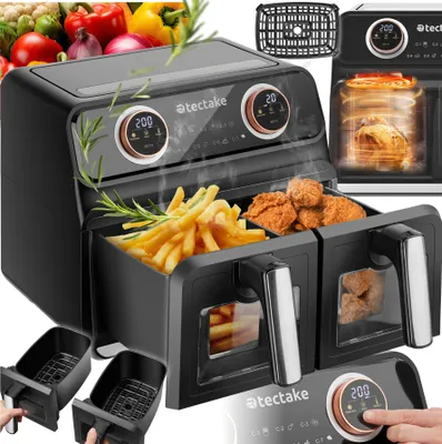 Produktbild von Heißluftfritteuse Samurai 2 Garräume, je 4 l, 2400 W