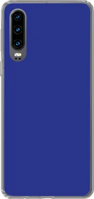 Produktbild von MuchoWow® Handyhülle Schutzhülle Hülle für Telefoonhoesje Huawei P30 Blau - Einfarbig - Dunkelblau Silikon Softcase Handy Hülle - Kartenbesitzer