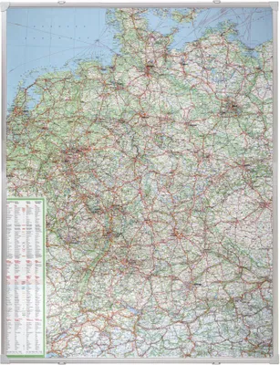 Produktbild von Landkartentafel magnethaftende Tafel,1:750.000 100x140 cm