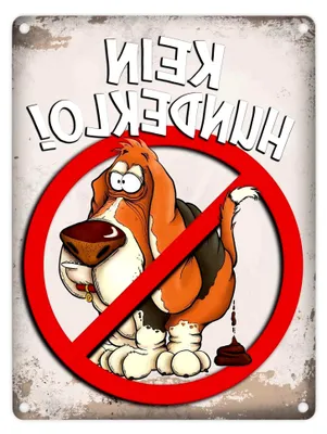 Produktbild von Metallschild mit Hinweis: Kein Hundeklo!