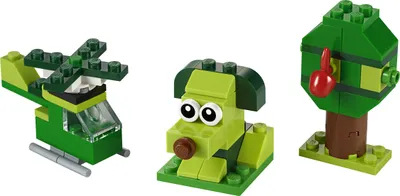 Image de LEGO 11007 Classic Kit créatif vert, kit de démarrage, jouet pour enfants d'âge préscolaire à partir de 4 ans