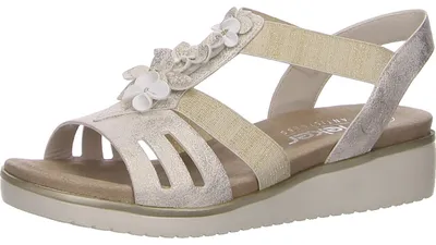 Produktbild von Rieker Sandaletten,Stadtbd.b.25mm o.Fußb in beige, Gr. 42