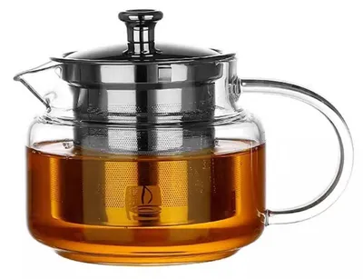 Obrázok produktu pre Sklenená čajová kanvica s nerezovým sitkom, objem 600 ml