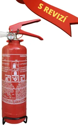 Obrázek produktu pro Práškový hasicí přístroj do auta 1 kg P1 ČE + REVIZE
