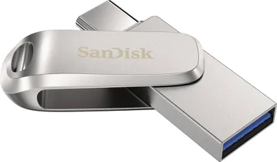 Produktbild von USB-Speicher SanDisk Ultra Dual Drive Luxe, 128 GB, USB 3.1 Gen 1, USB-C, Silber