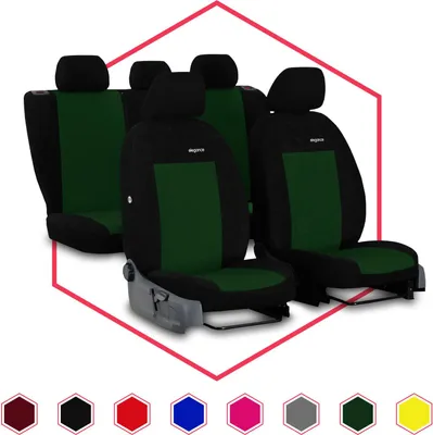 Immagine prodotto di Coprisedili per auto Coprisedili universali per auto Velours Verde Auto Set di 3
