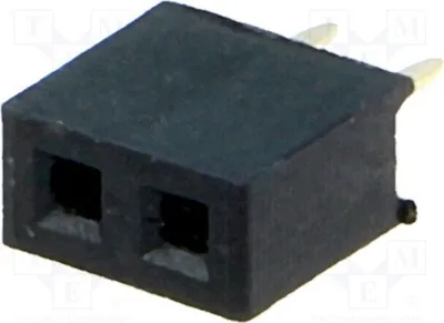Obrázok produktu pre 10 zásuviek, samica; 1x dvojpólový priechodný konektor, 2 mm, priamy, počet kontaktov: 2, dĺžka kontaktu: 2,7 mm, model: DS1026-01-1*2S8BV, konektor
