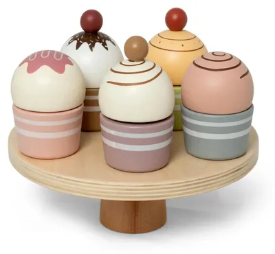 Produktbild von Mamamemo – Holz-Cupcakes auf Kuchenständer
