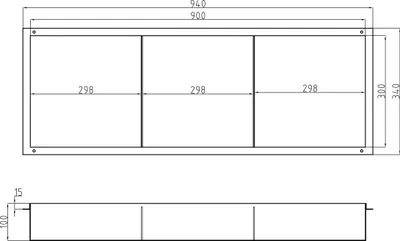 Produktbild von Wandnische aus Edelstahl NT309010X - Mit Ablagen - senkrecht & waagrecht - randlos, Farbe:Schwarz